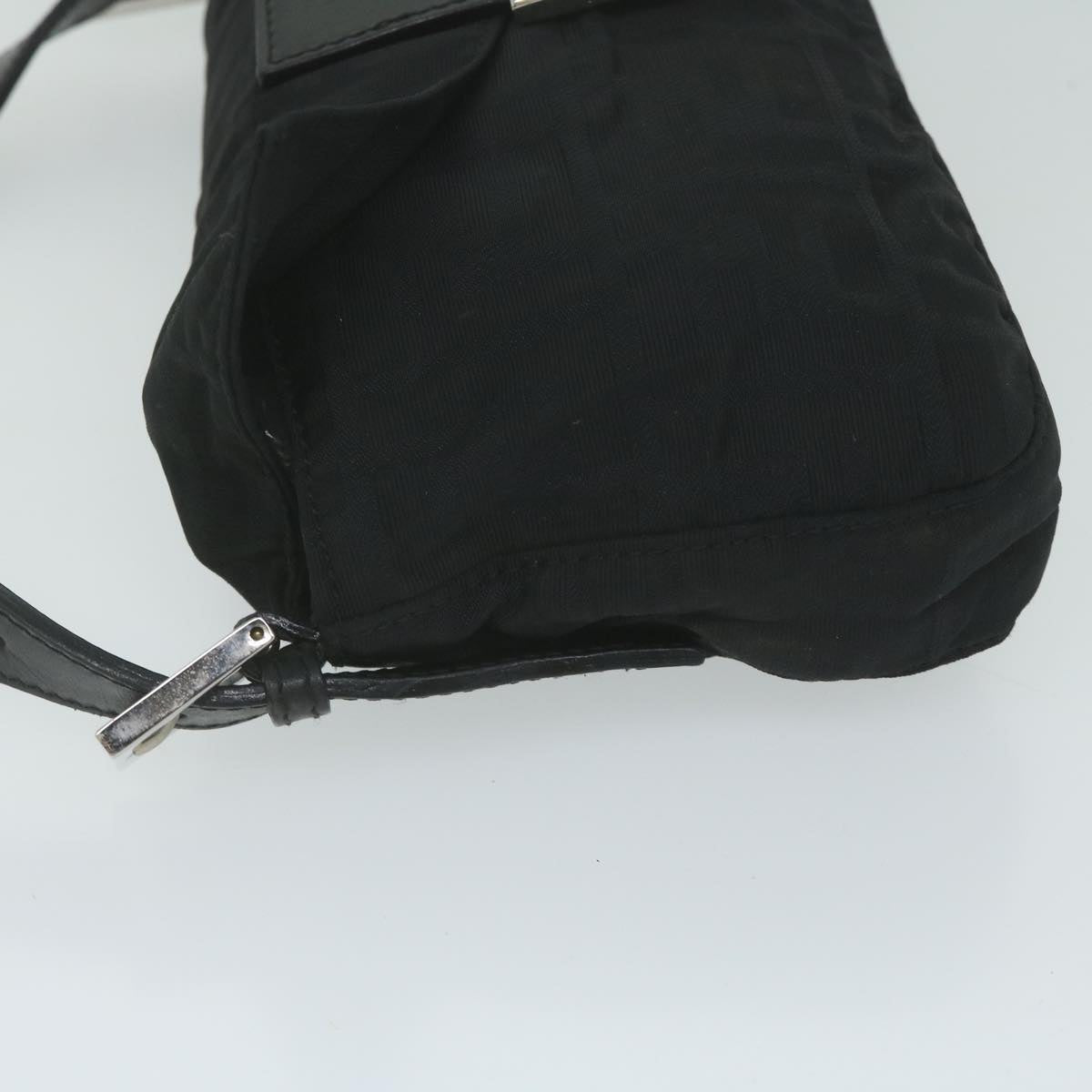 FENDI Zucca Canvas Mamma Baguette Shoulder Bag Black ep2859