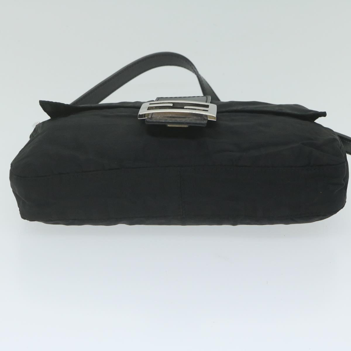 FENDI Zucca Canvas Mamma Baguette Shoulder Bag Black ep2859