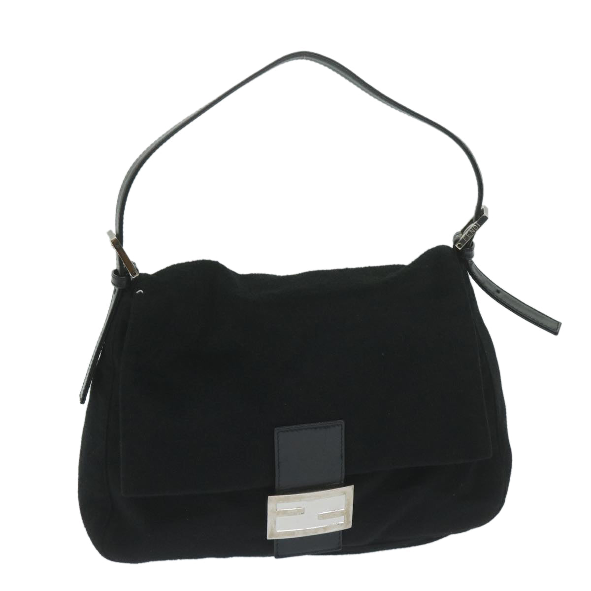 FENDI Mamma Baguette Shoulder Bag Felt Black 2348 26325 099 ep2866