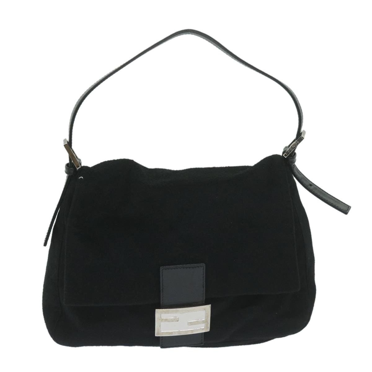 FENDI Mamma Baguette Shoulder Bag Felt Black 2348 26325 099 ep2866