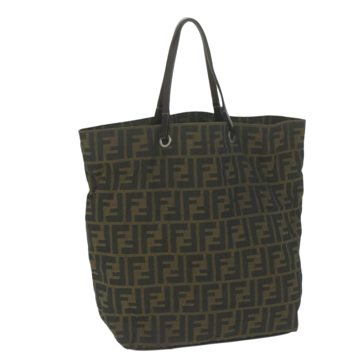 FENDI Zucca Canvas Tote Bag Black Brown ep3003