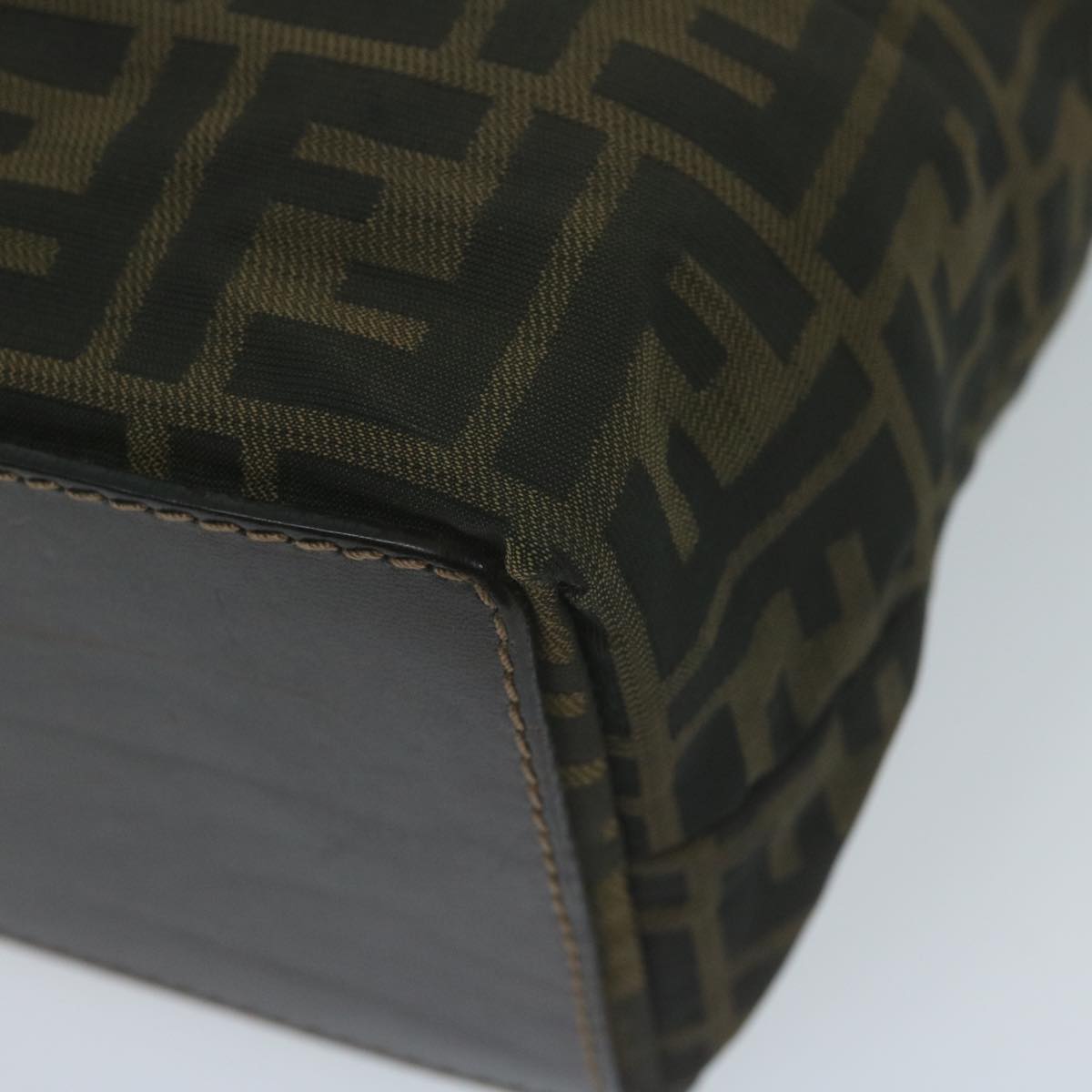 FENDI Zucca Canvas Tote Bag Black Brown ep3003