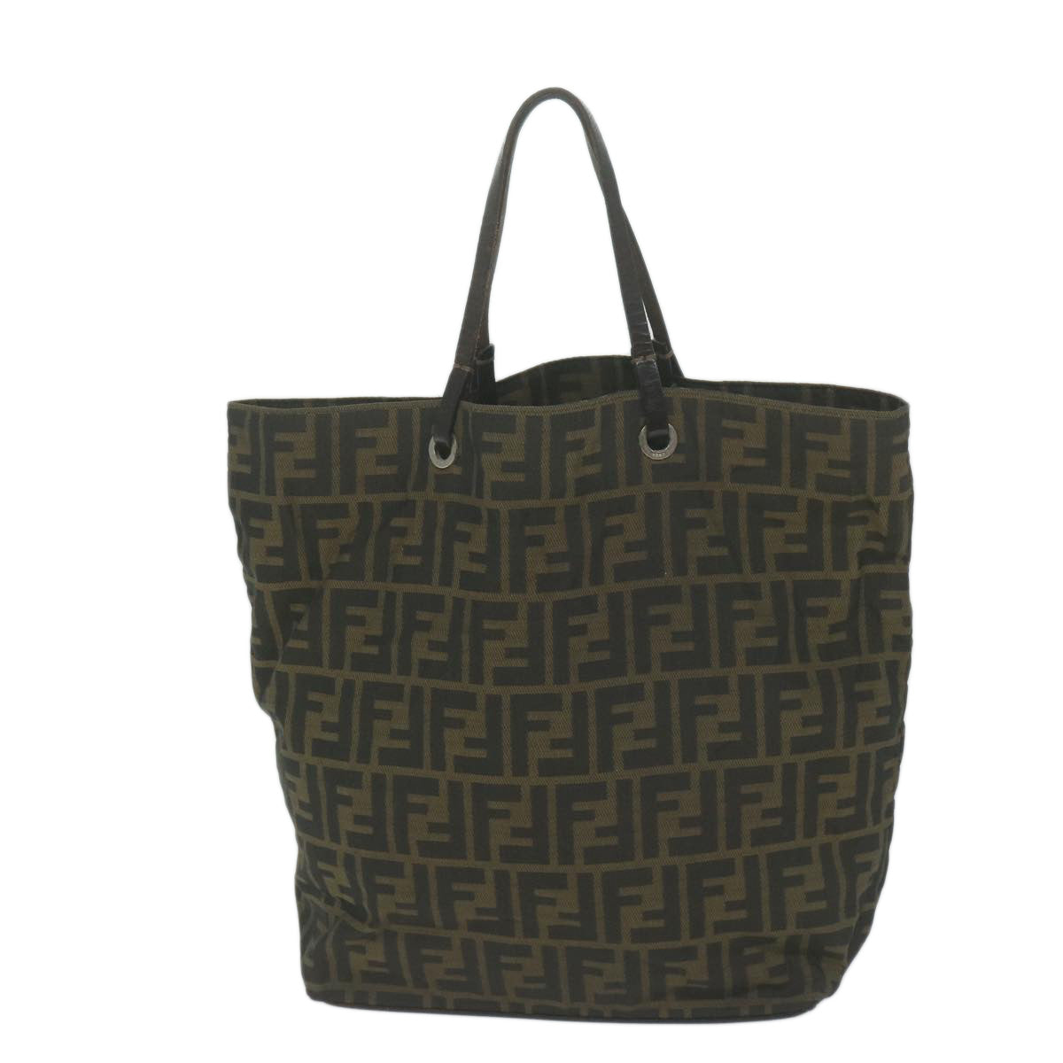 FENDI Zucca Canvas Tote Bag Black Brown ep3003