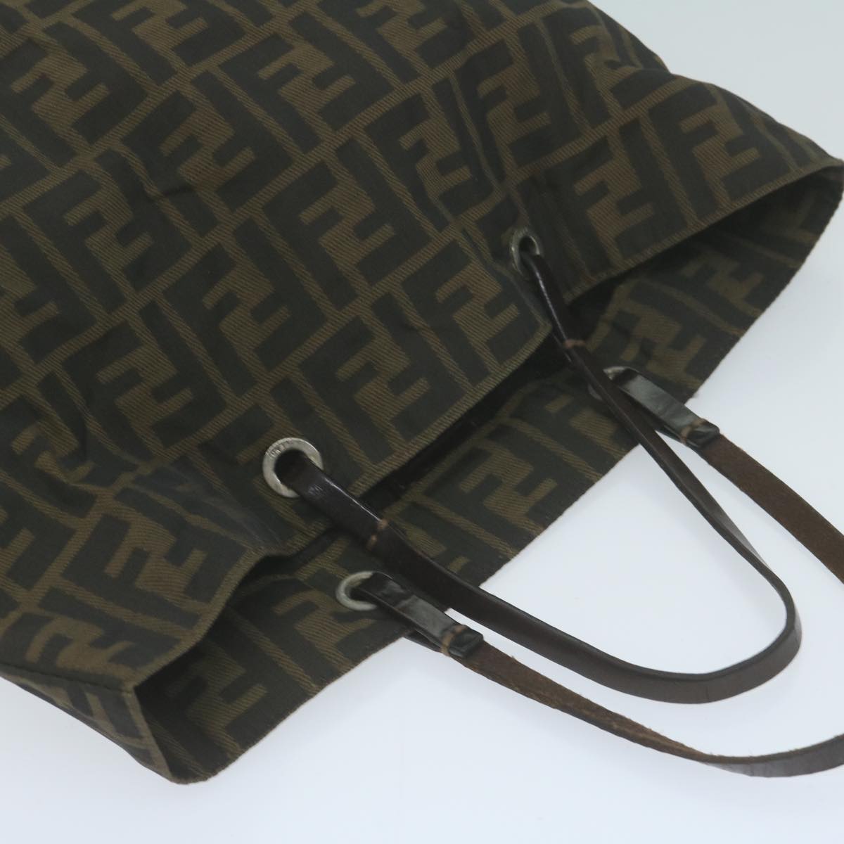 FENDI Zucca Canvas Tote Bag Black Brown ep3003