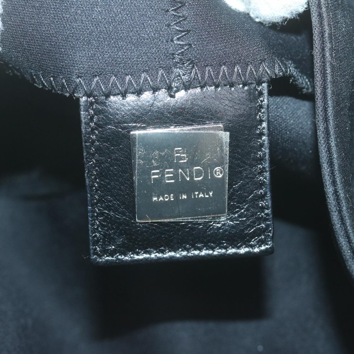 FENDI Mamma Baguette Shoulder Bag Nylon Black ep3008
