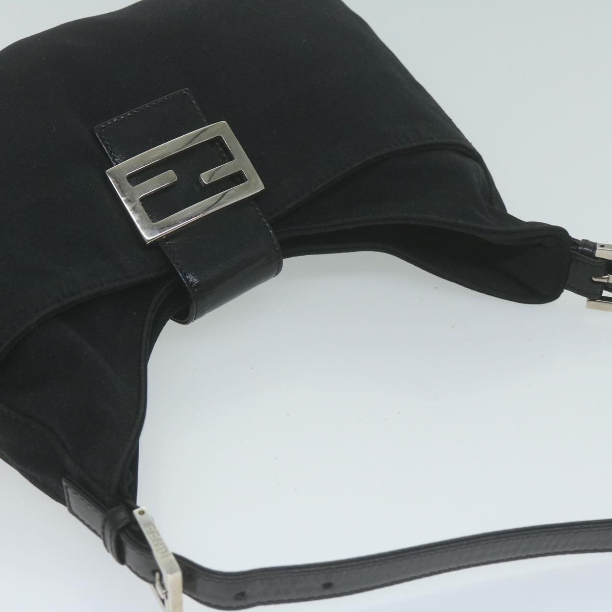 FENDI Mamma Baguette Shoulder Bag Nylon Black ep3008