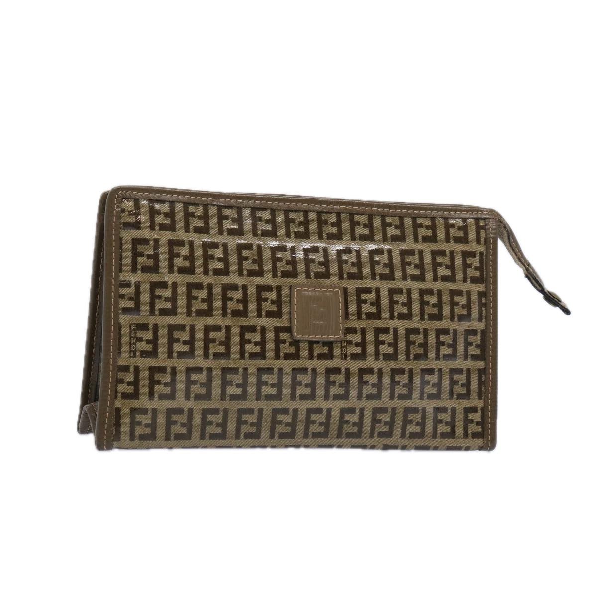FENDI Zucchino Canvas Pouch Brown ep3045