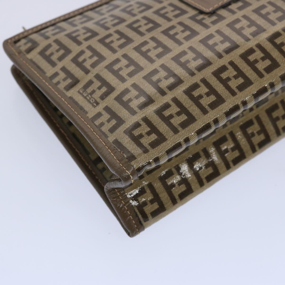 FENDI Zucchino Canvas Pouch Brown ep3045