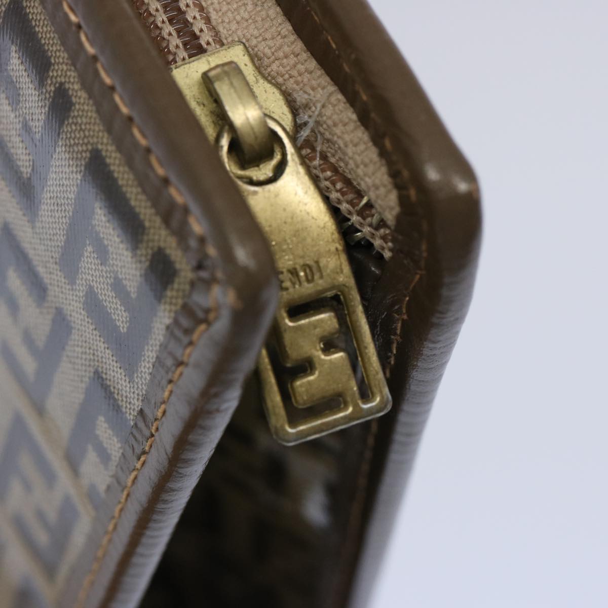 FENDI Zucchino Canvas Pouch Brown ep3045