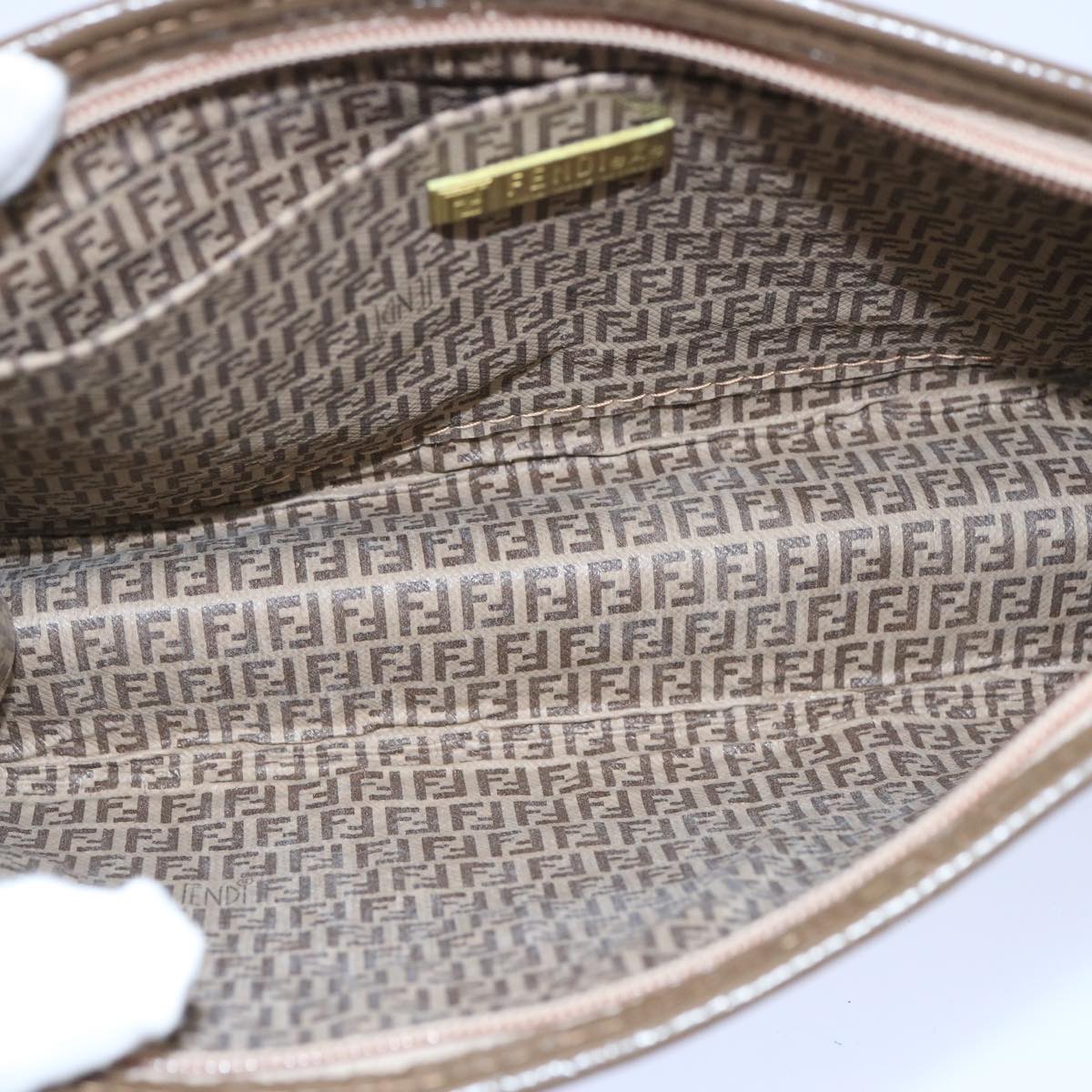 FENDI Zucchino Canvas Pouch Brown ep3045
