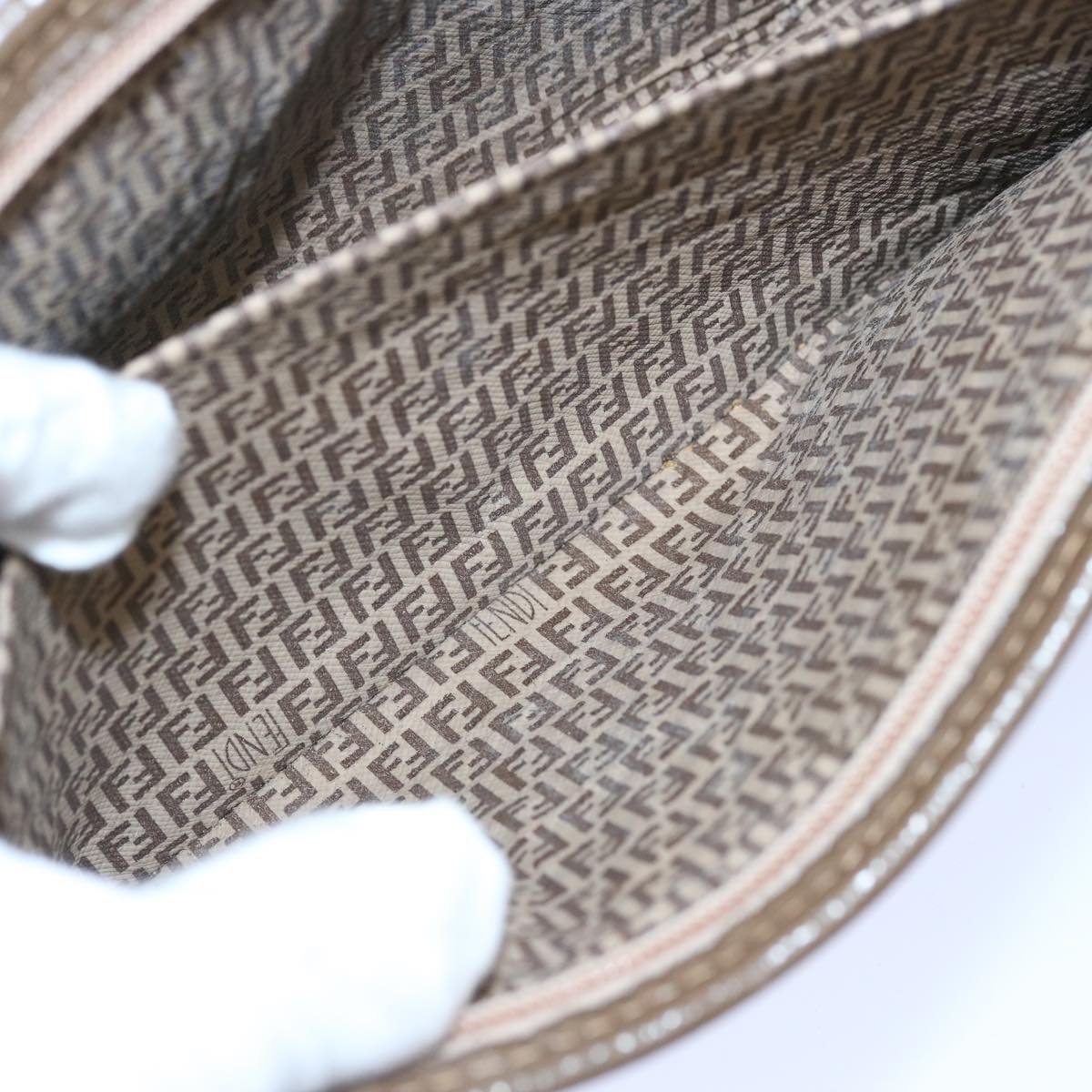 FENDI Zucchino Canvas Pouch Brown ep3045