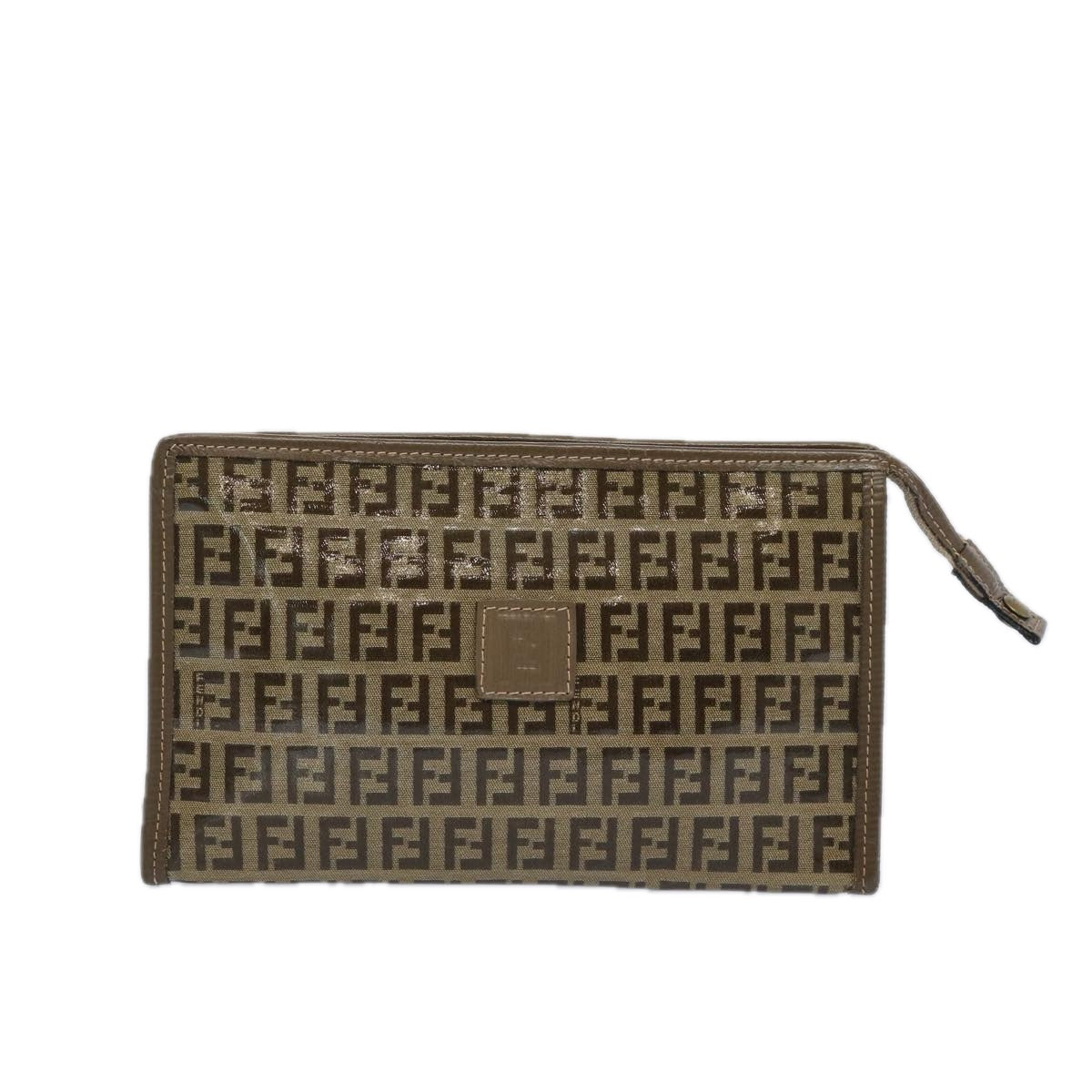 FENDI Zucchino Canvas Pouch Brown ep3045