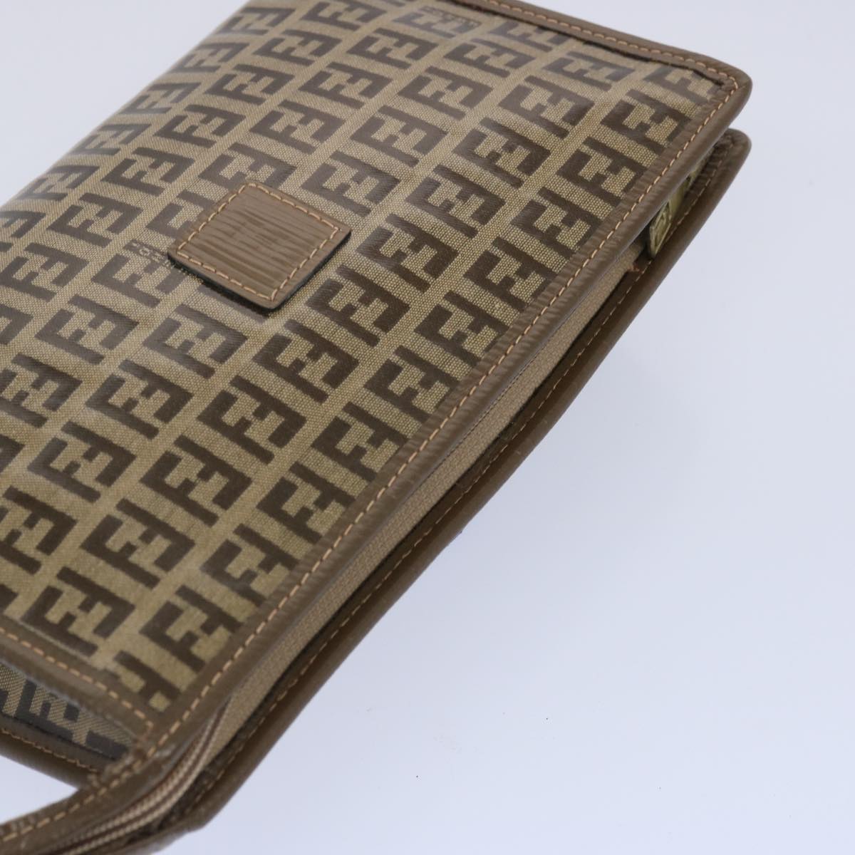 FENDI Zucchino Canvas Pouch Brown ep3045