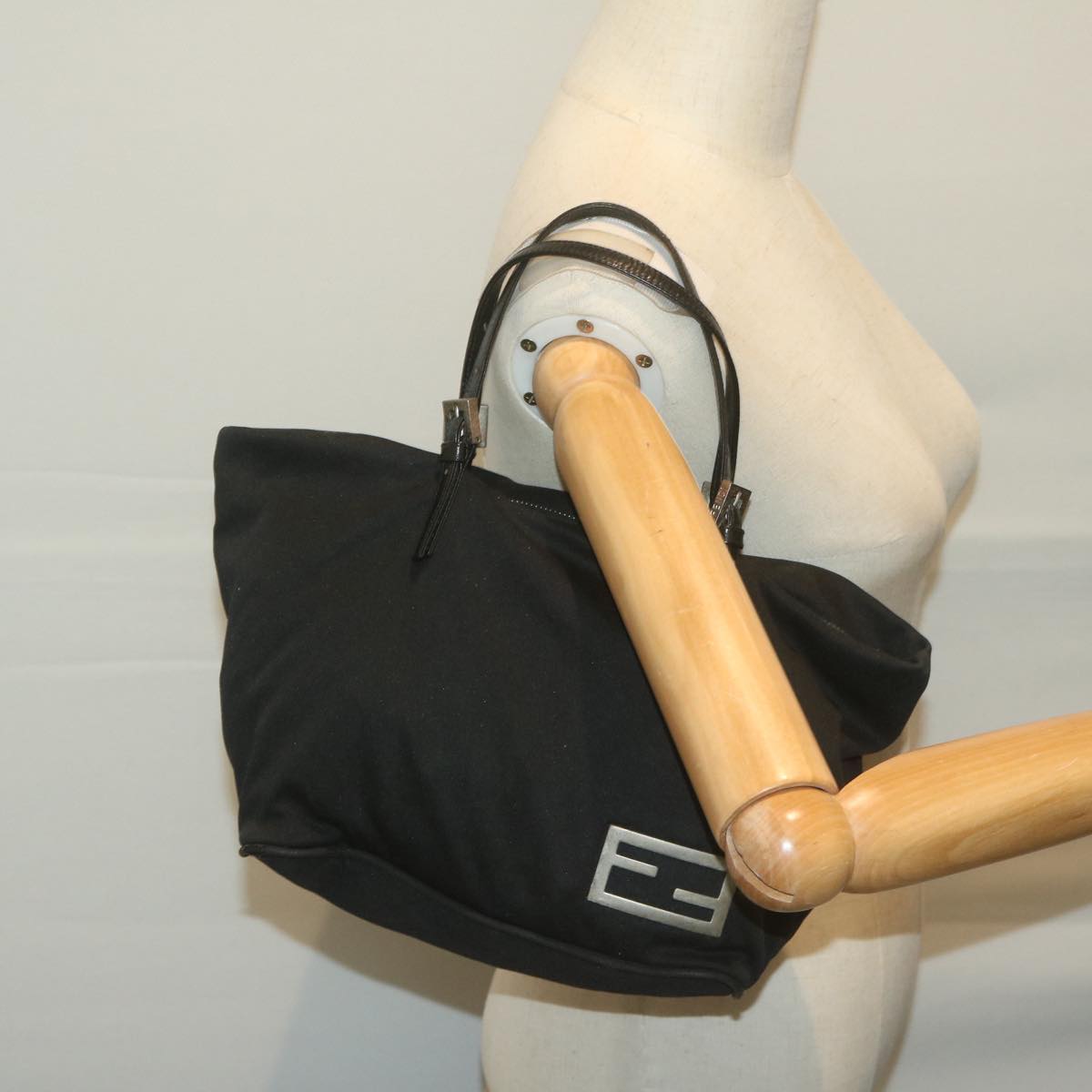 FENDI Hand Bag Nylon Black ep3047