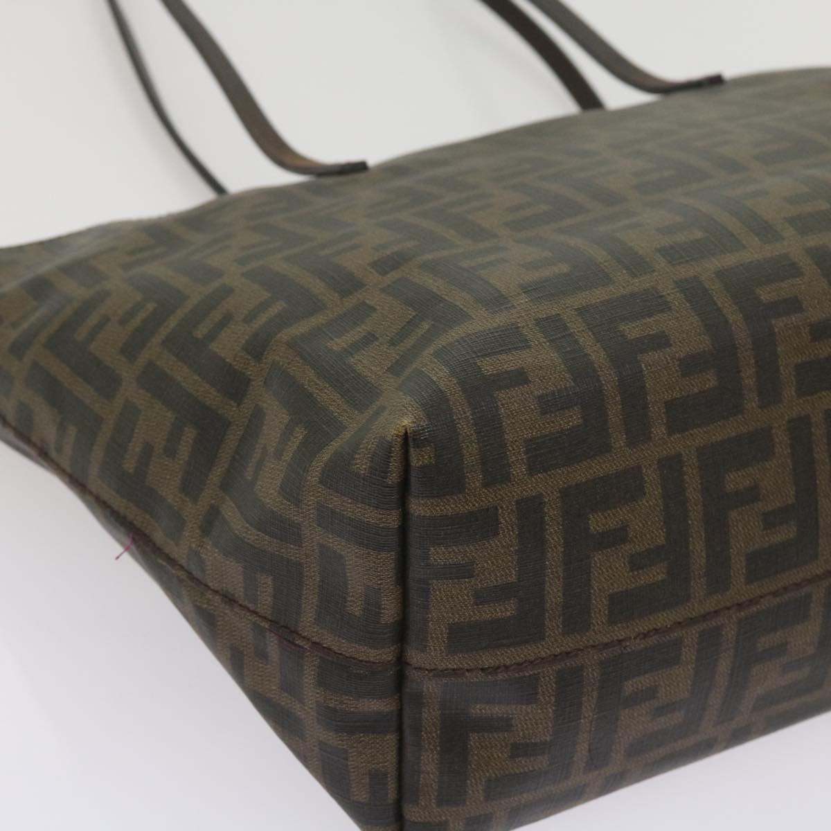 FENDI Zucca Canvas Tote Bag Black Brown ep3087