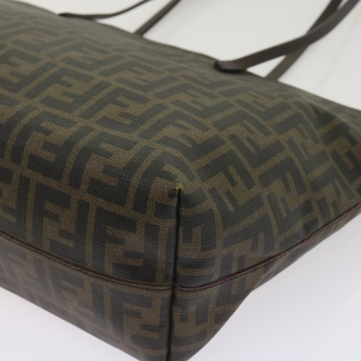 FENDI Zucca Canvas Tote Bag Black Brown ep3087