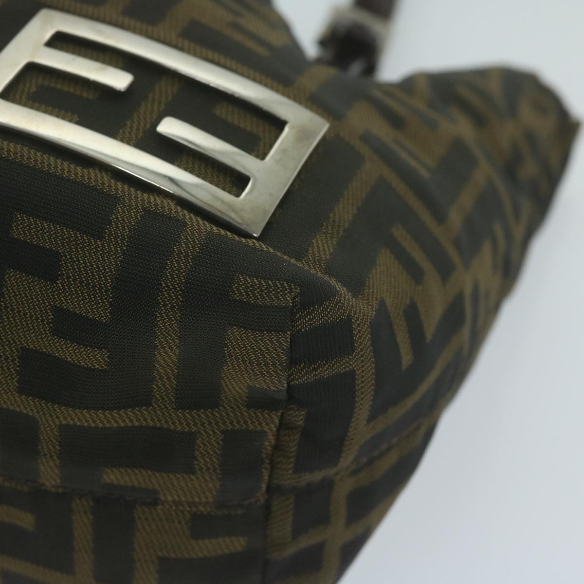 FENDI Zucca Canvas Hand Bag Black Brown ep3201