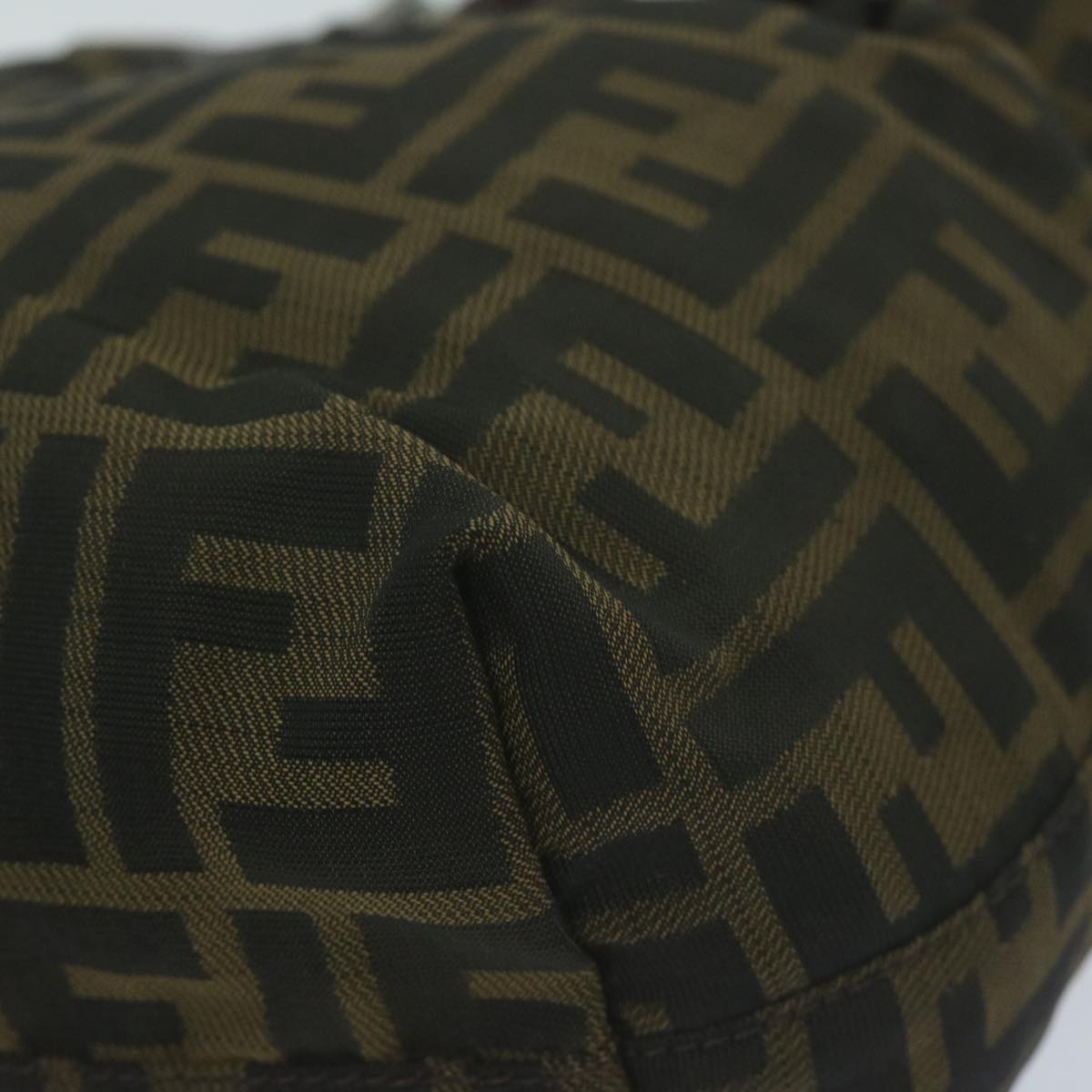 FENDI Zucca Canvas Hand Bag Black Brown ep3201