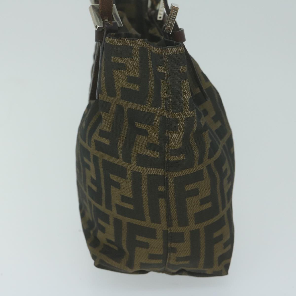 FENDI Zucca Canvas Hand Bag Black Brown ep3201