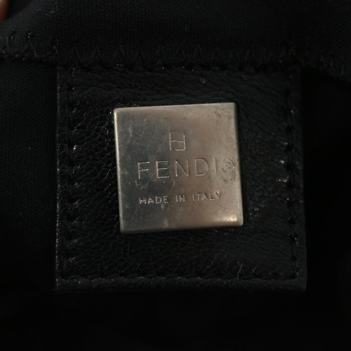 FENDI Mamma Baguette Shoulder Bag Nylon Black ep3241