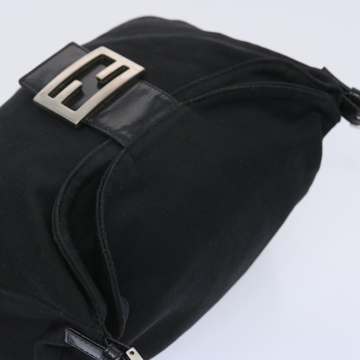 FENDI Mamma Baguette Shoulder Bag Nylon Black ep3241