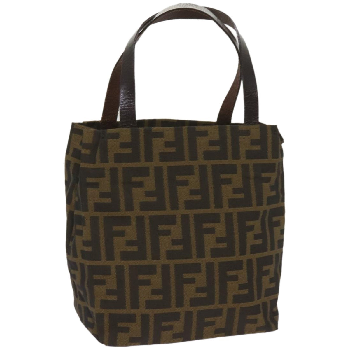 FENDI Zucca Canvas Hand Bag Black Brown ep3284