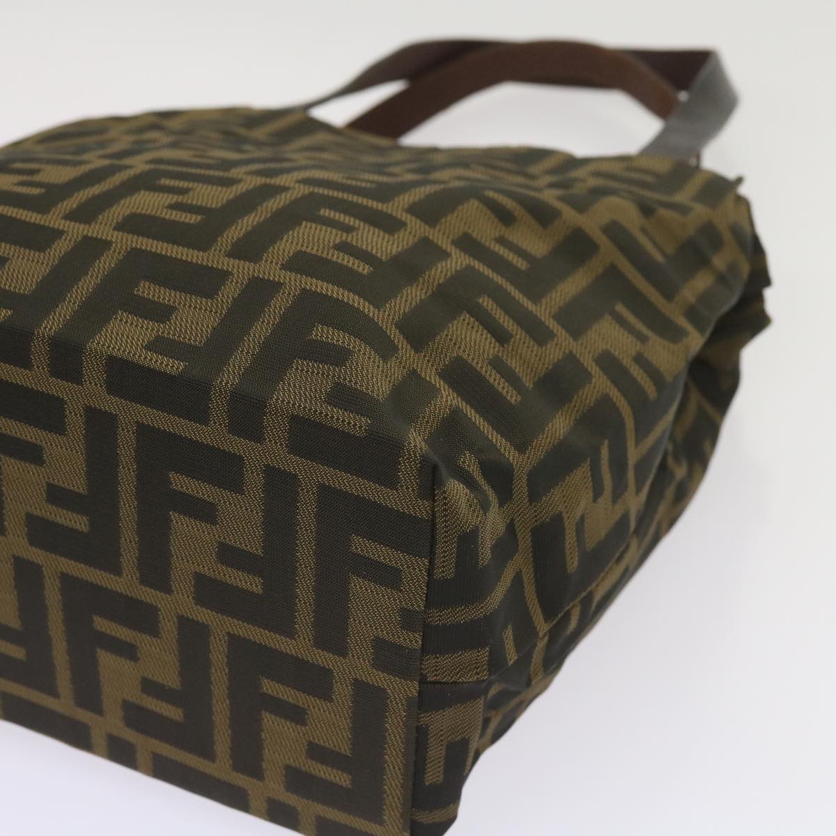 FENDI Zucca Canvas Hand Bag Black Brown ep3284