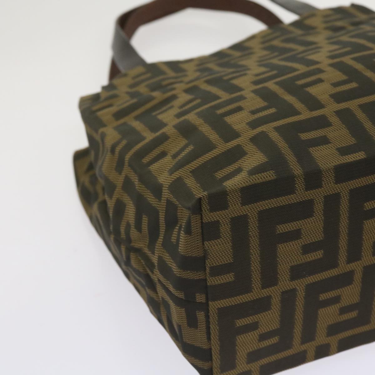 FENDI Zucca Canvas Hand Bag Black Brown ep3284