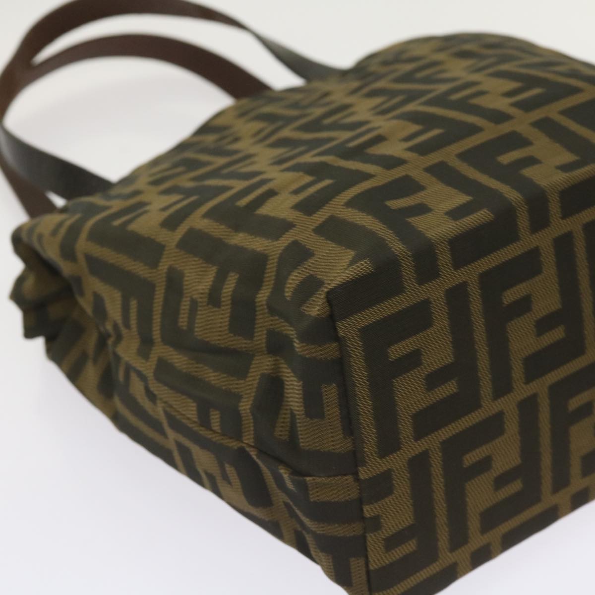 FENDI Zucca Canvas Hand Bag Black Brown ep3284