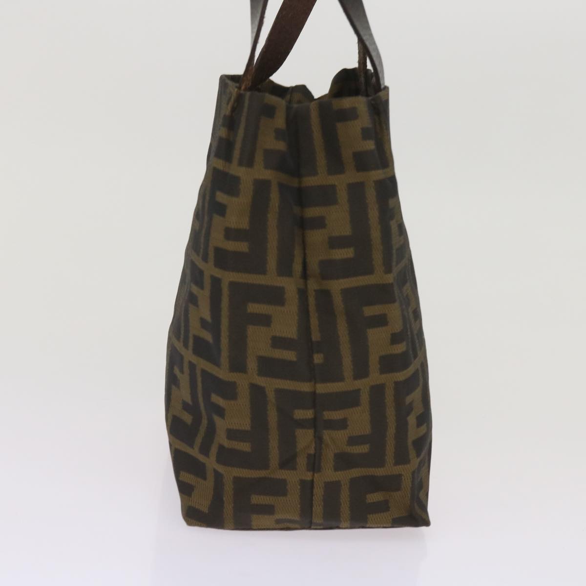 FENDI Zucca Canvas Hand Bag Black Brown ep3284