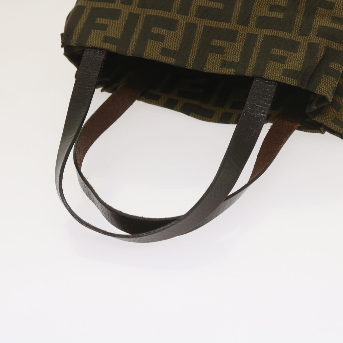 FENDI Zucca Canvas Hand Bag Black Brown ep3284