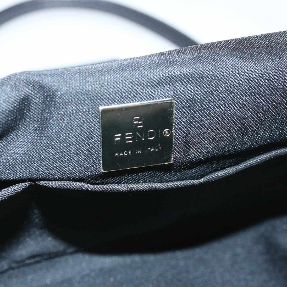 FENDI Mamma Baguette Shoulder Bag Nylon Black ep3486