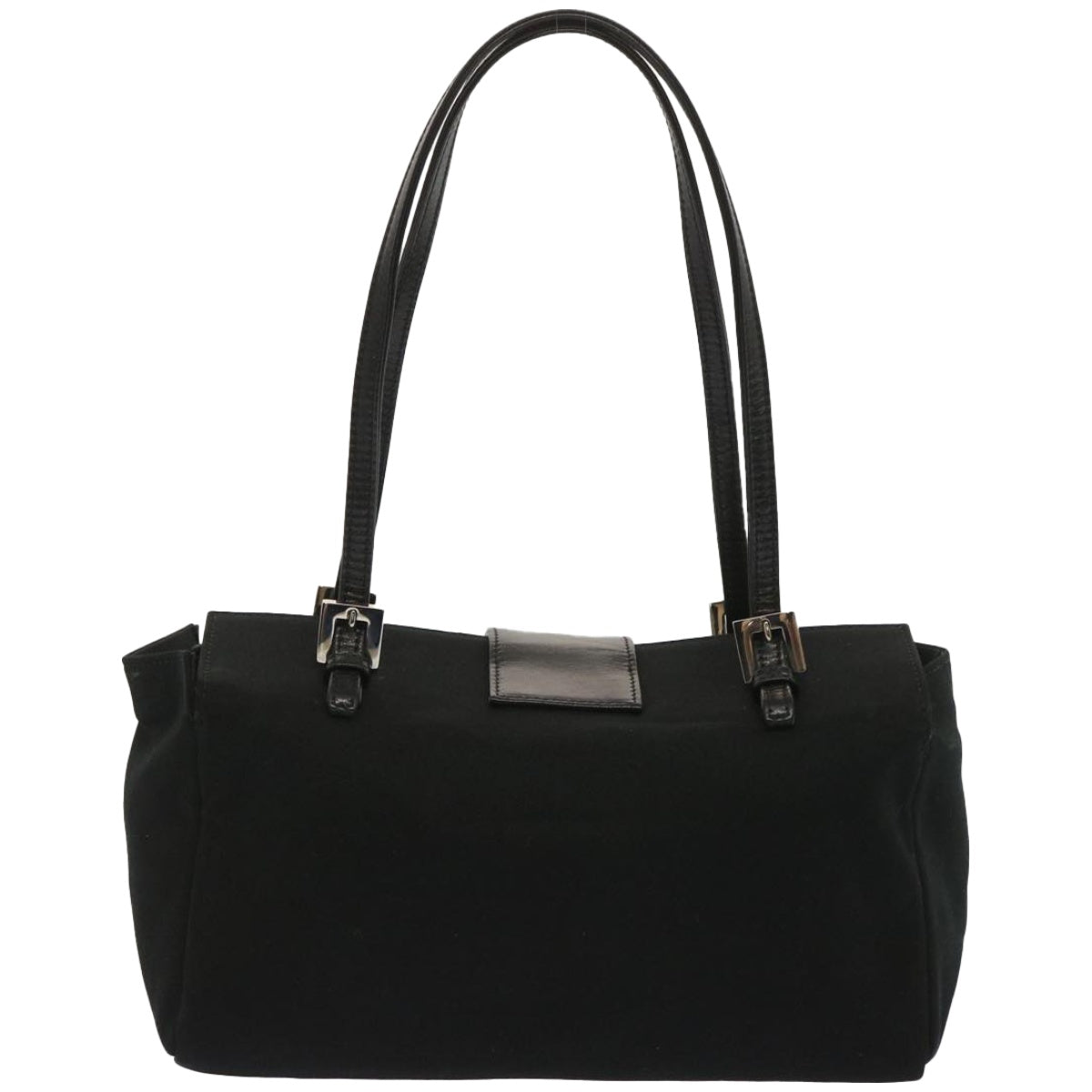 FENDI Mamma Baguette Shoulder Bag Nylon Black ep3486