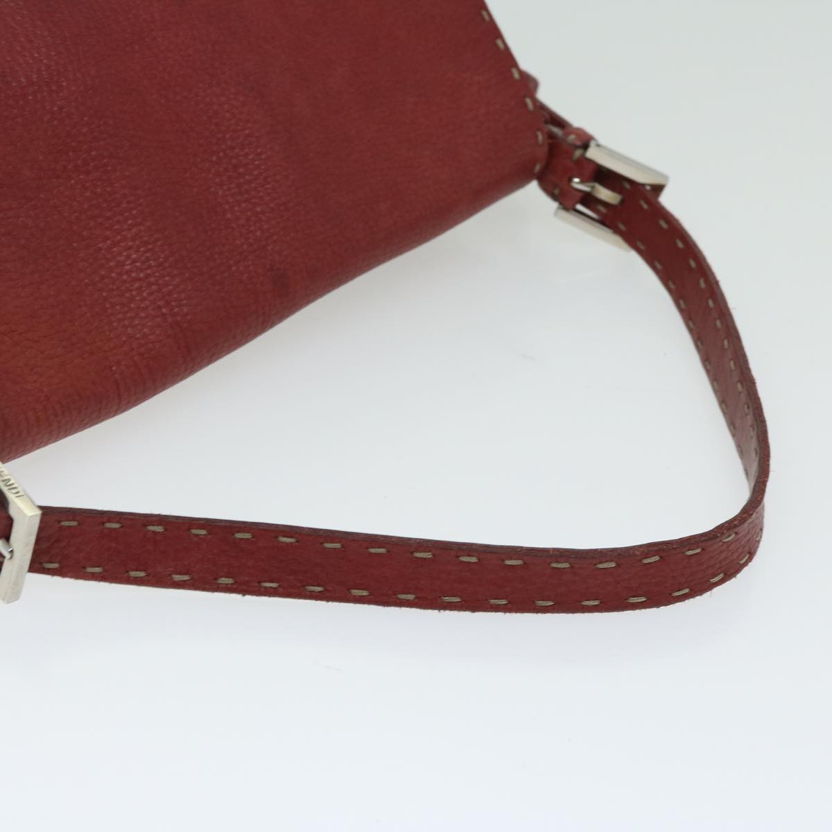 FENDI Mamma Baguette Shoulder Bag Leather Red ep3505