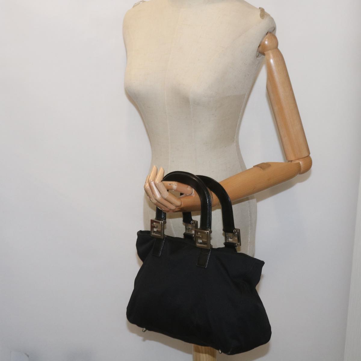 FENDI Hand Bag Nylon Black 2321 26329 009 ep3578