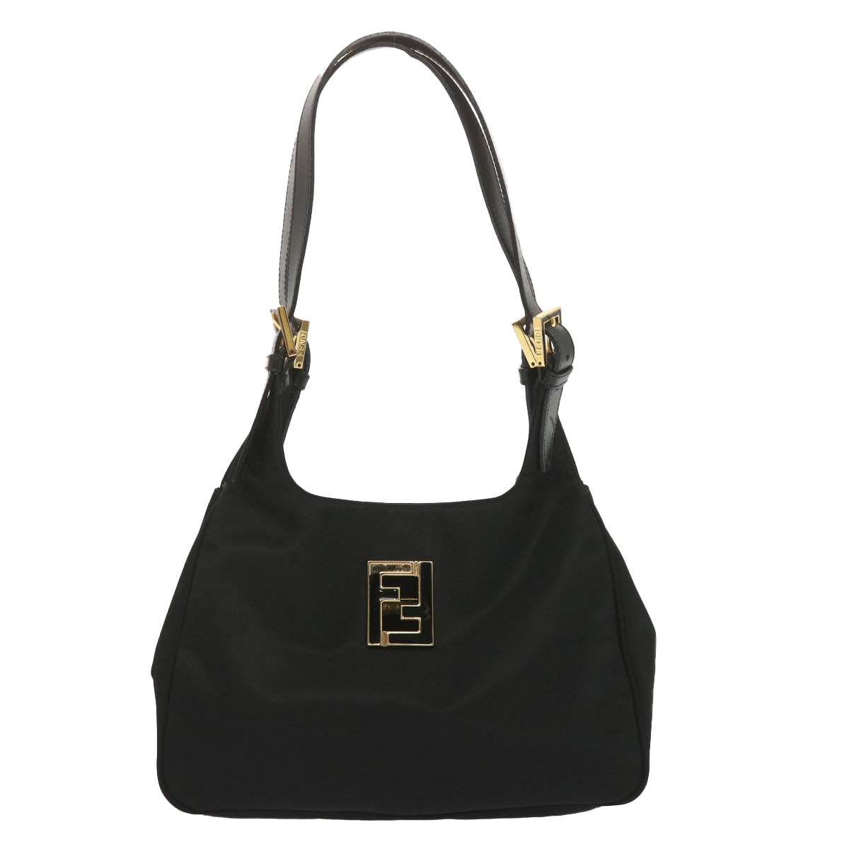 FENDI Shoulder Bag Nylon Black ep3642