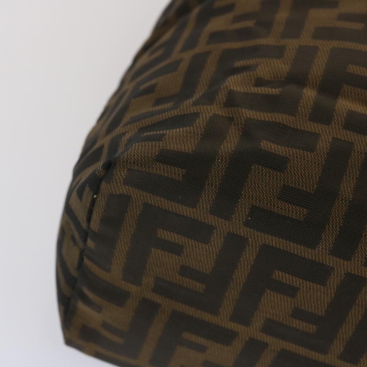FENDI Zucca Canvas Tote Bag Black Brown ep3655