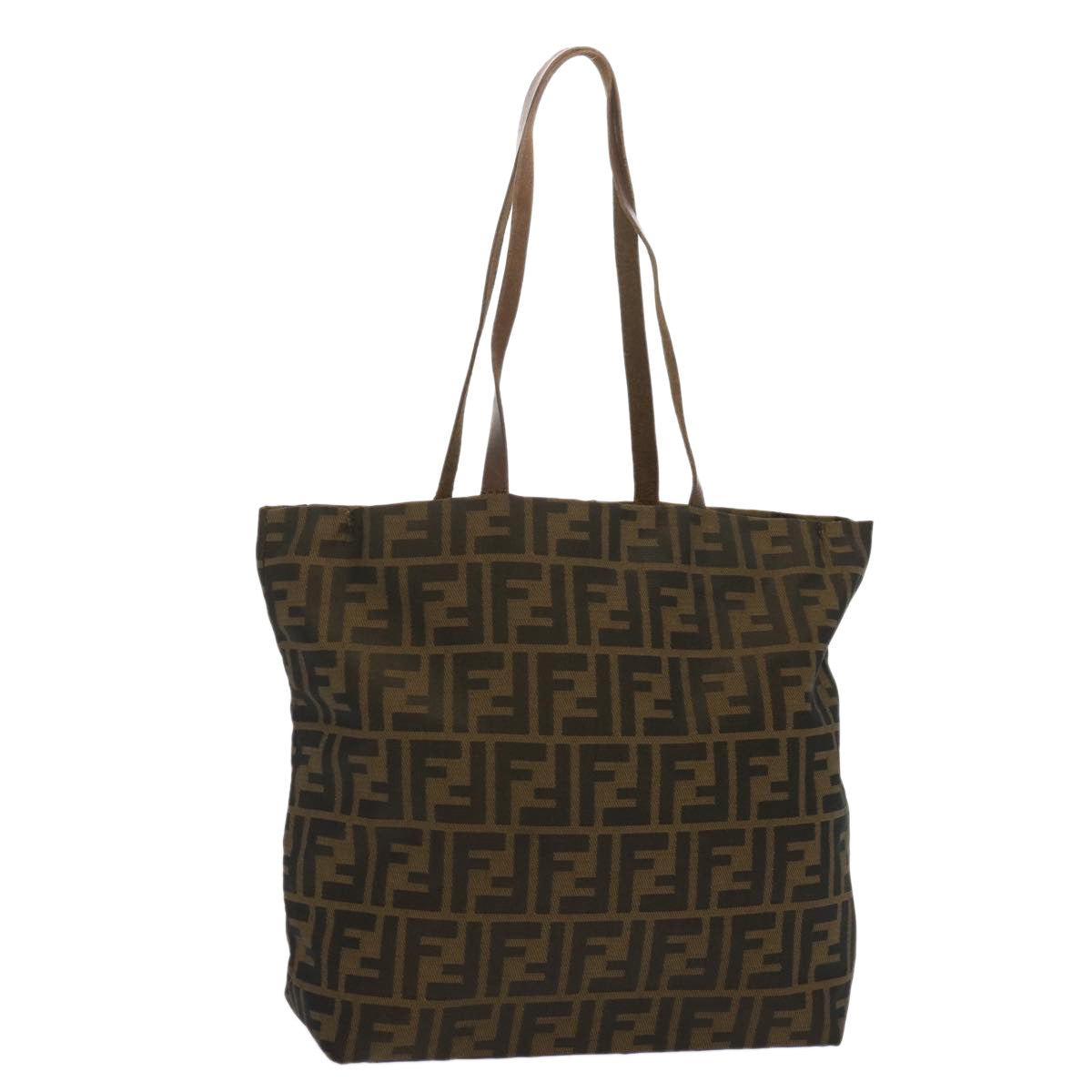 FENDI Zucca Canvas Tote Bag Black Brown ep3655