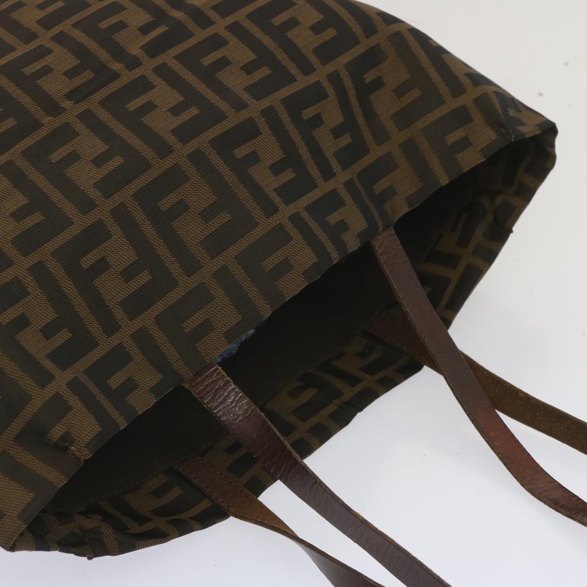 FENDI Zucca Canvas Tote Bag Black Brown ep3655