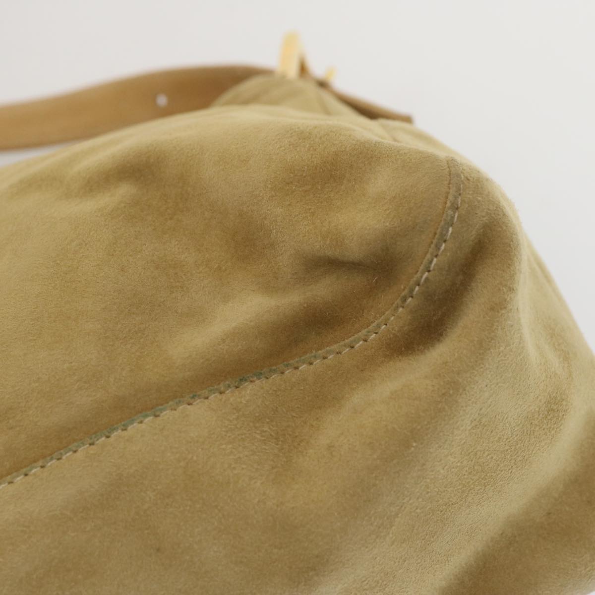 FENDI Mamma Baguette Shoulder Bag Suede Beige ep3672