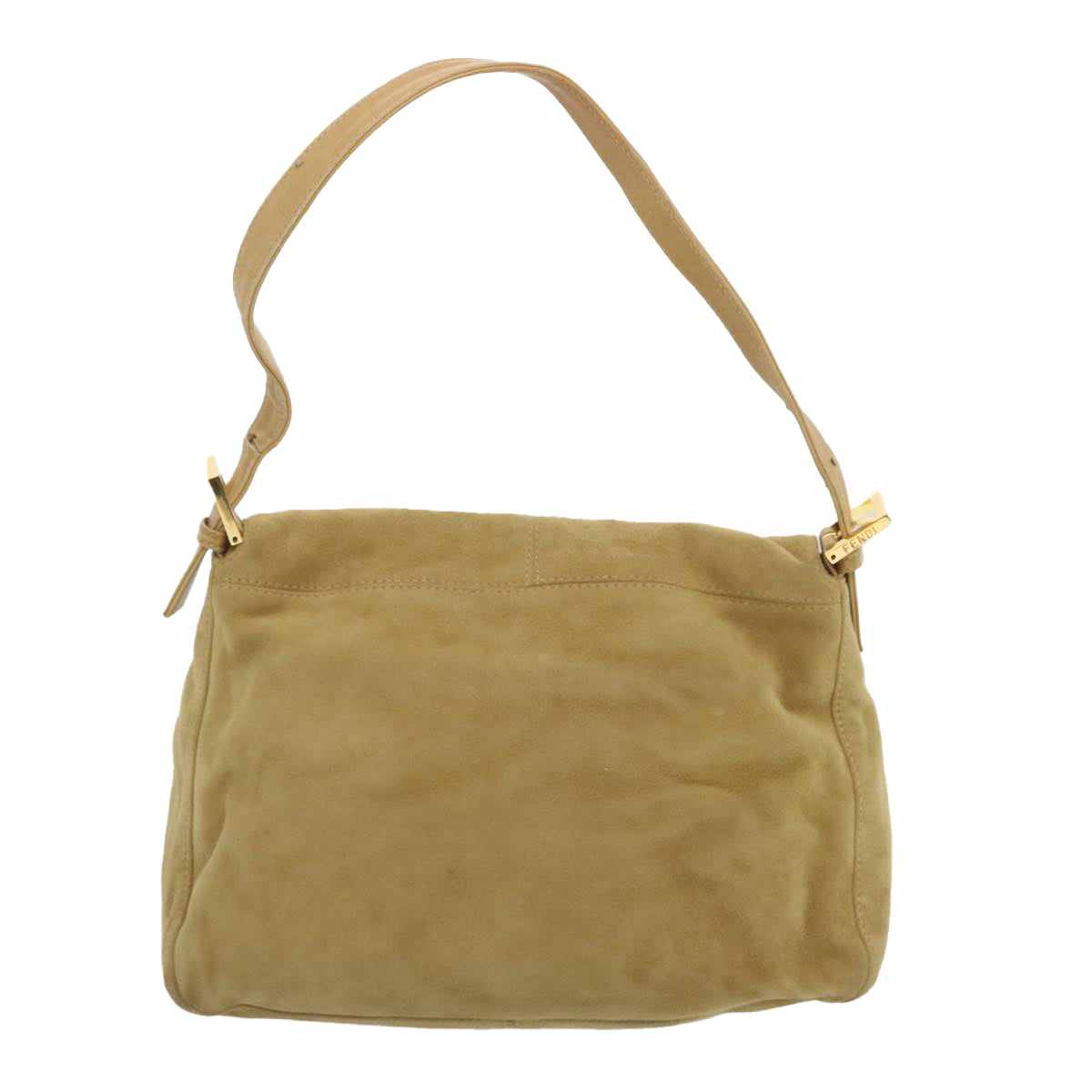 FENDI Mamma Baguette Shoulder Bag Suede Beige ep3672