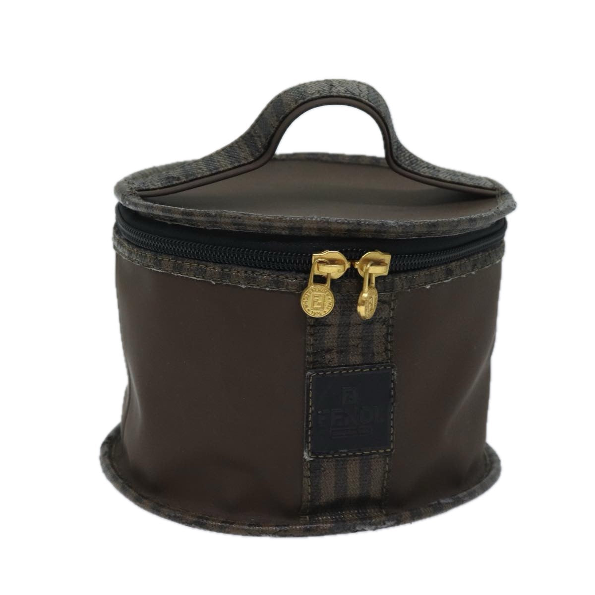 FENDI Vanity Hand Bag Nylon Brown ep3715