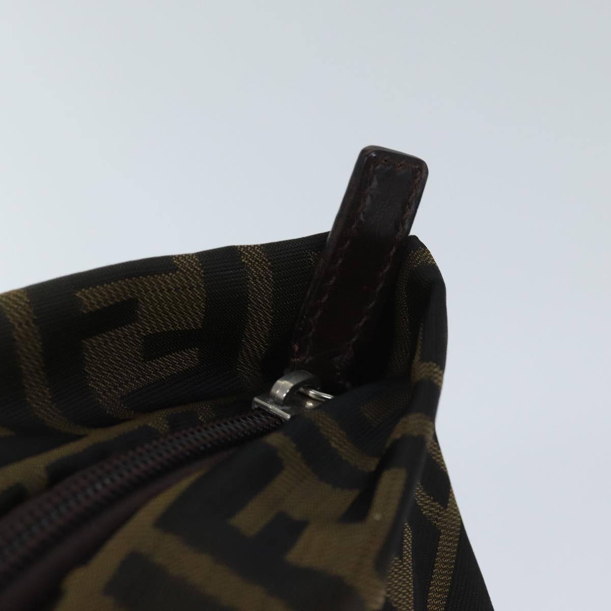 FENDI Zucca Canvas Hand Bag Brown Black ep3722