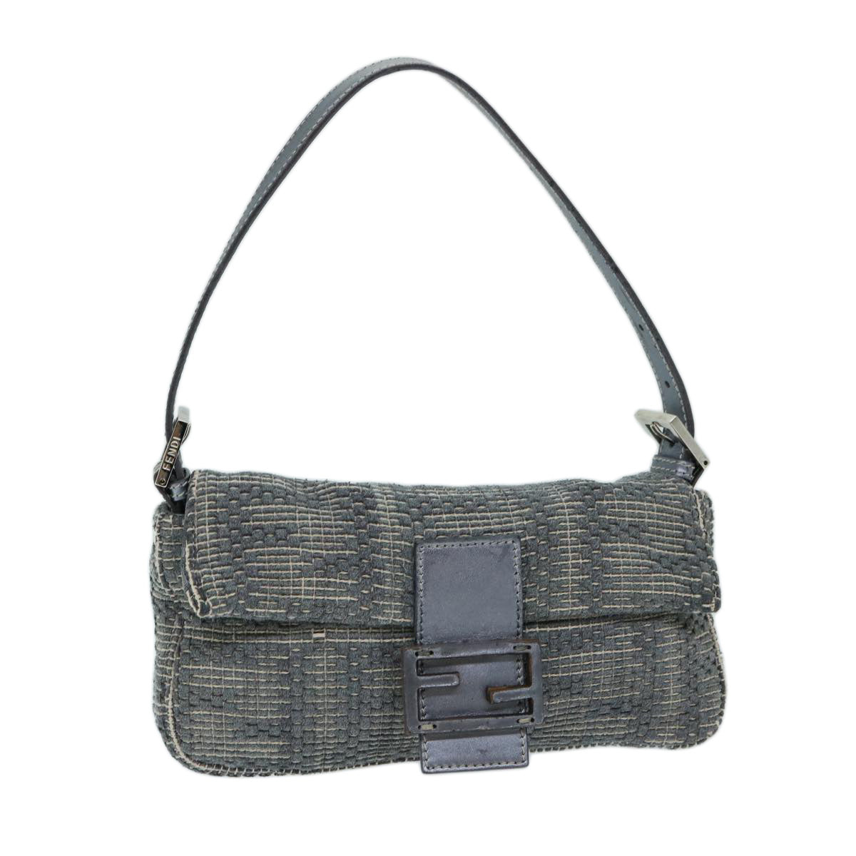 FENDI Zucca Canvas Mamma Baguette Shoulder Bag Gray ep3723