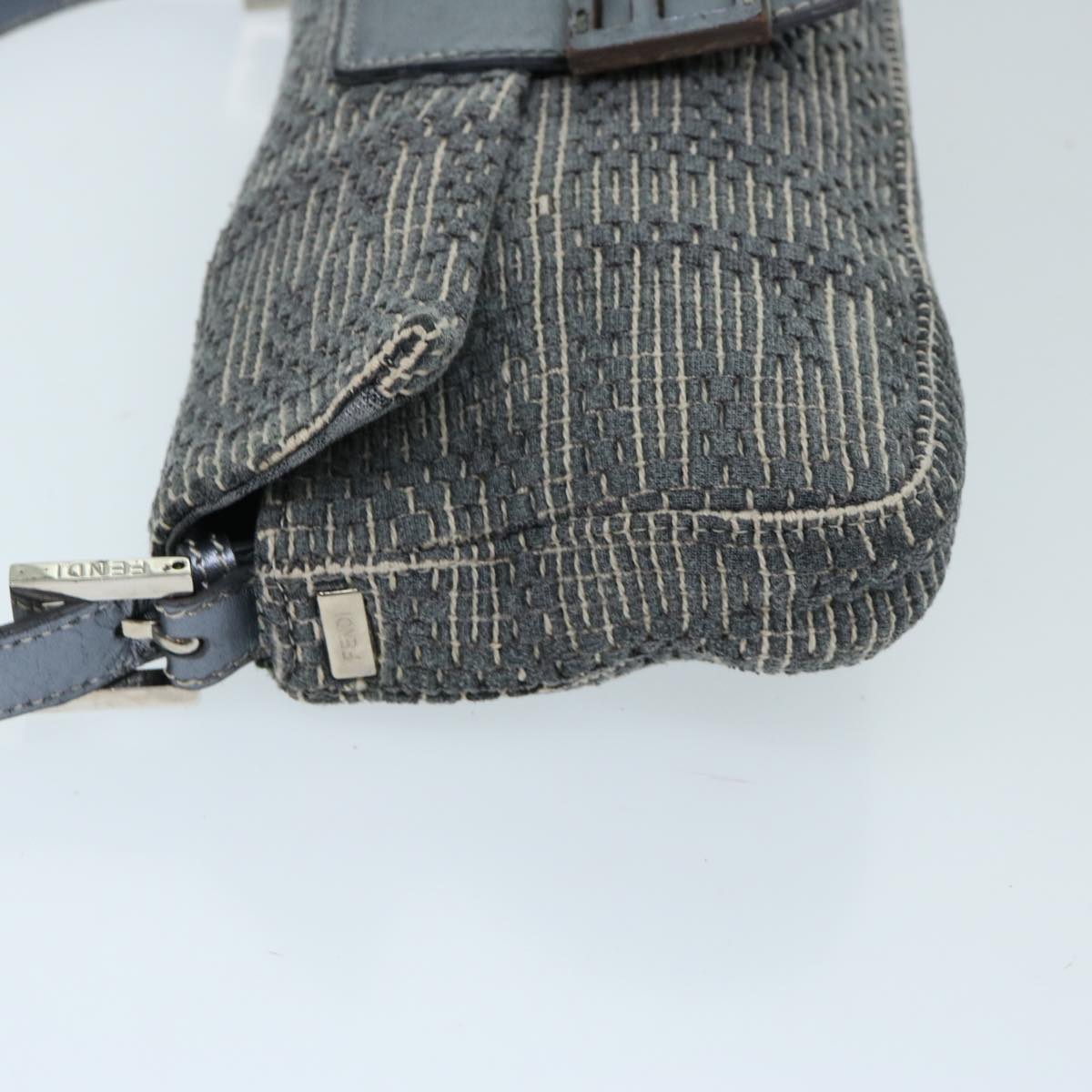 FENDI Zucca Canvas Mamma Baguette Shoulder Bag Gray ep3723