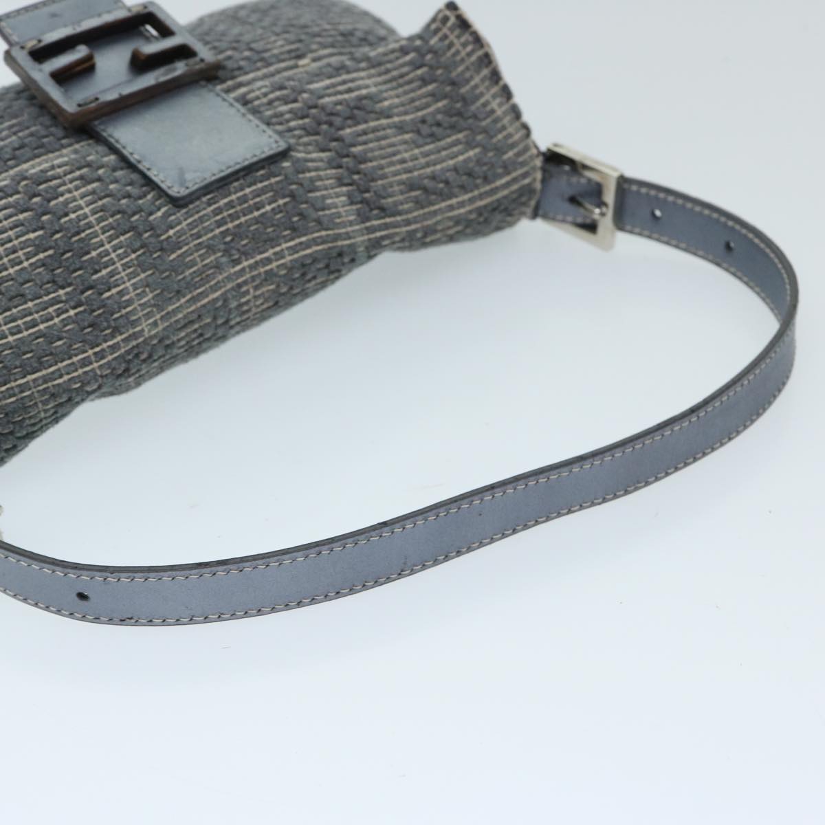 FENDI Zucca Canvas Mamma Baguette Shoulder Bag Gray ep3723
