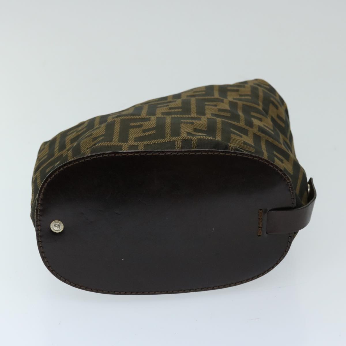 FENDI Zucca Canvas Hand Bag Brown Black ep3784