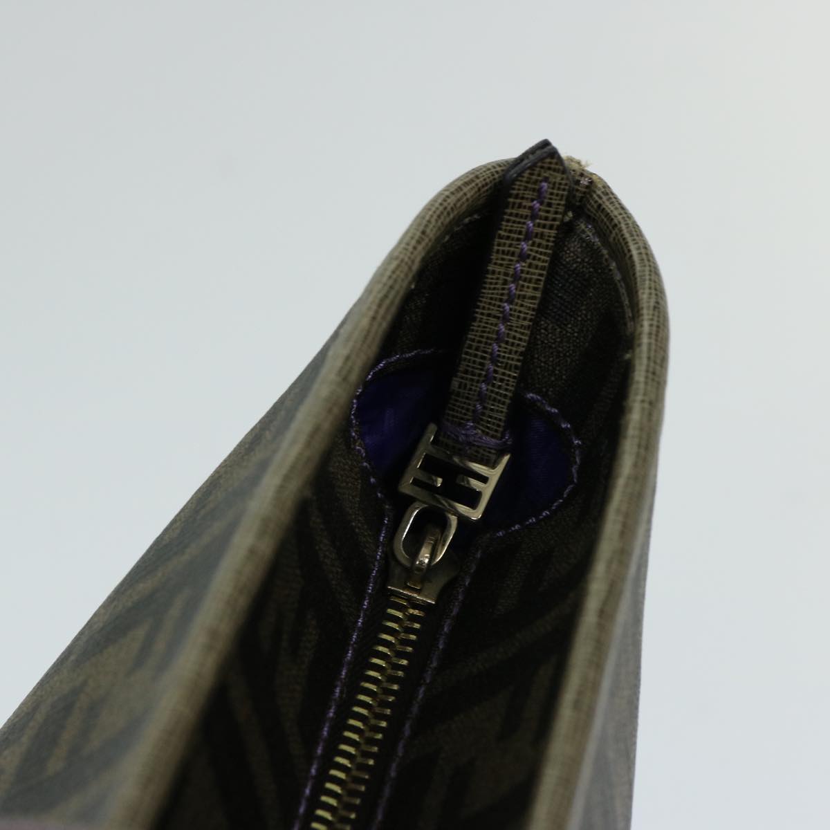 FENDI Zucca Canvas Tote Bag Black Brown ep3830