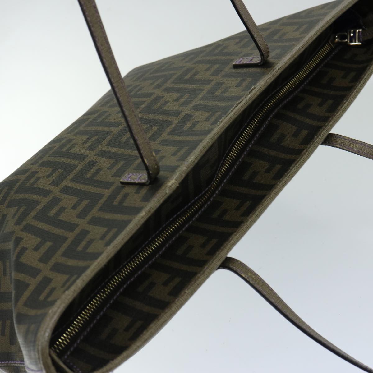 FENDI Zucca Canvas Tote Bag Black Brown ep3830