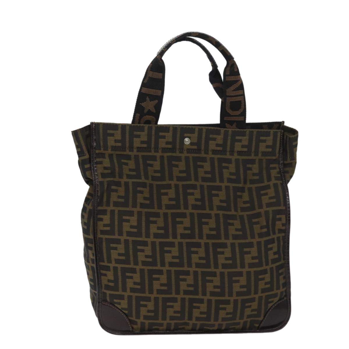 FENDI Zucca Canvas Tote Bag Black Brown ep3832